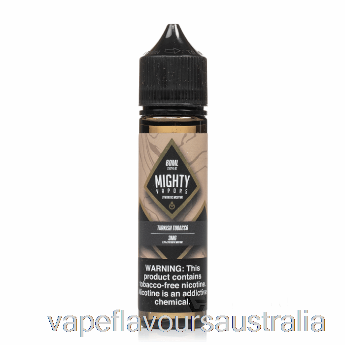 Vape Nicotine Australia Turkish Tobacco - Mighty Vapors - 60mL 6mg